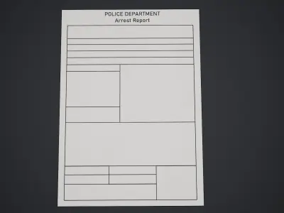 Police Documents - PBR Texture Low-poly 3D model