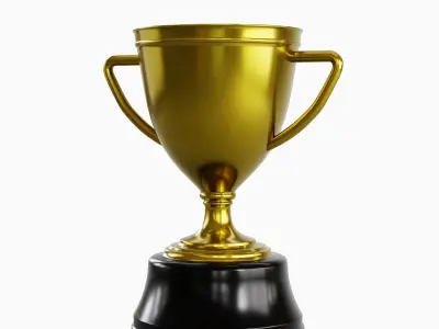 Gold Trophy Cup 02 3D model