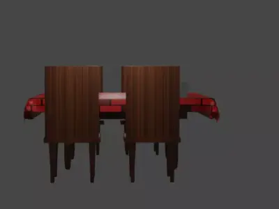 This is a table with a chairs Free 3D model