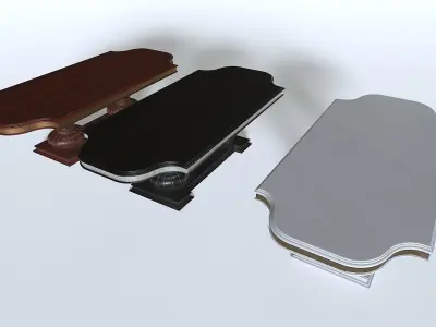 Classic Table 5 Low-poly 3D model