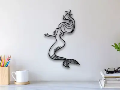Mermaid Wall Art 3D print model