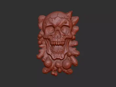 skull christmas decor cnc model 3D print model