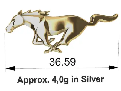 Mustang Logo Horse  3D print model