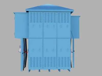 Electrical Power Transformer 3D model 3D model