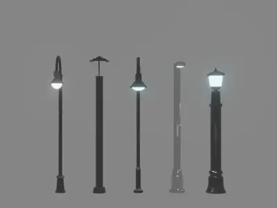 Street Set V1 Free 3D model