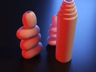 Vase ocean stone set 3D print model