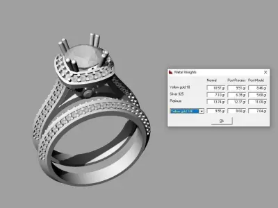Jewelry Gold ring 3D print model