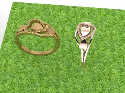 heart ring for women Free 3D print model