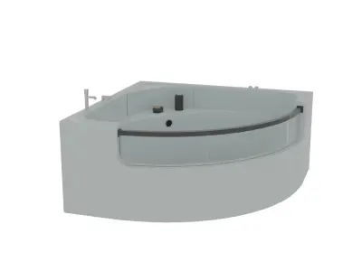 Modern Bathtub Set 4 Stylish 3D Models for Interior Design 3D model