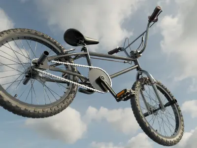 BMX Stunt Bike Low-poly 3D model