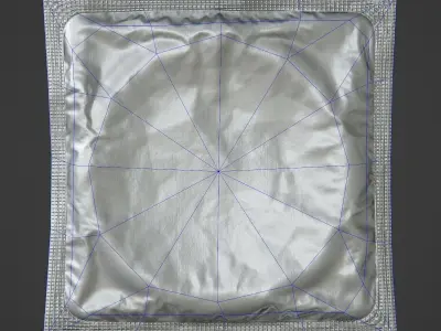 Condom PBR Game-Ready silver Low-poly 3D model