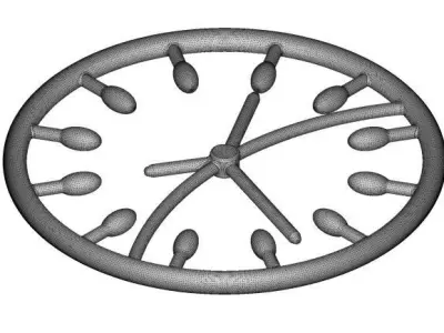 Classic Modern Wall Clock 3D print model