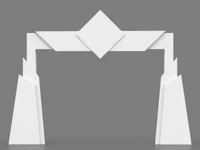 Arch Gate 01 Model  Free low-poly 3D model