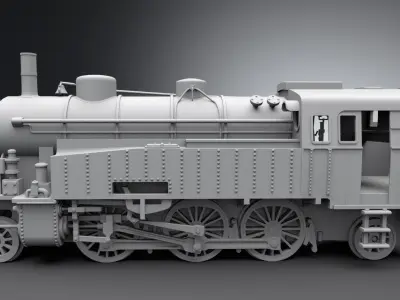 Baden VI c DRG class 75 Steam Locomotive scale model 3D print model