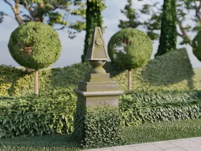 architectural Obelisk or Phial Free 3D model