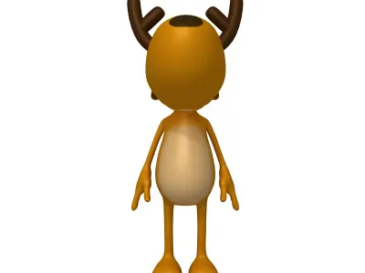 Deer cartoon 3D model