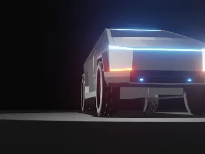 CYBERTRUCK Modle Low-poly 3D model