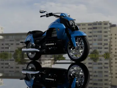 Honda Valkyrie F6C Low-poly 3D model