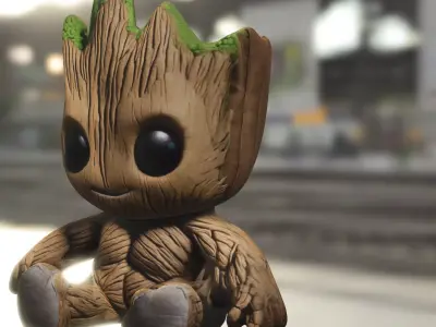 Baby Groot Low-poly 3D model