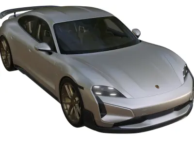 Porsche Taycan Turbo GT 2025 Low-poly 3D model