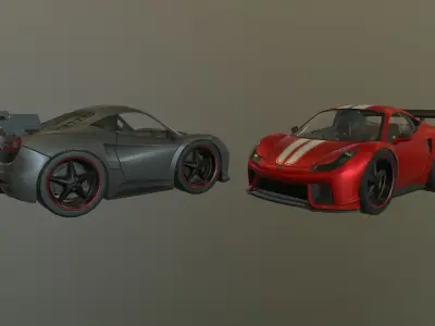 FuroreF8L car Low-poly 3D model