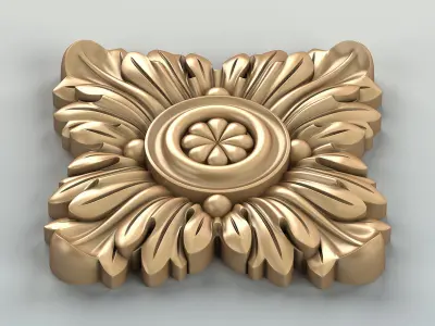 Square rosette 024 3D model