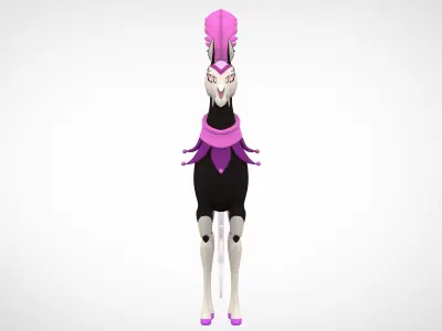 Pink Circus Horse  3D model