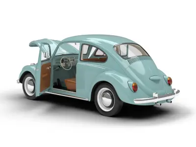 Volkswagen Beetle Type 1 1200 1965 HQ 3d model 3D model