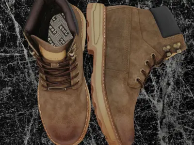 JEEP 3D SHOES - CAMEL Low-poly 3D model