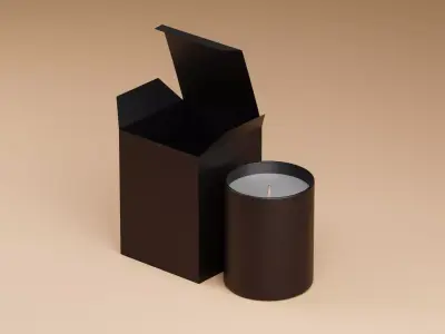 Candle with Box 3D model
