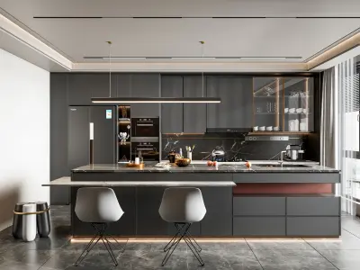 Kitchen Modern interior 96 3D model