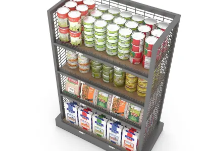 3D canned food 03 Low-poly 3D model