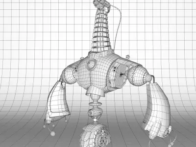 Robot with arms and legs 3D model