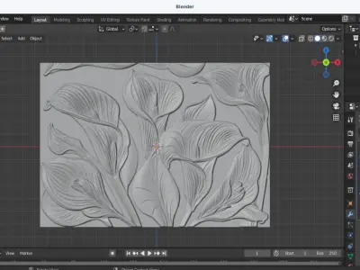 3D CNC Wall Panels Modern Wall Decor Model 01 3D model