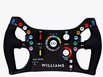 FW38 Steering Wheel Low-poly 3D model