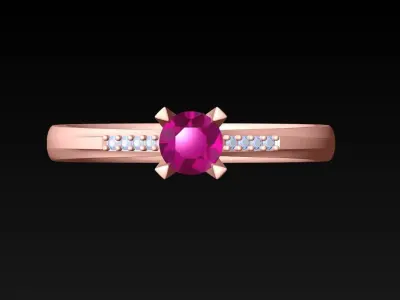 Diamond Ring - Womens Rings - N718057 3D print model