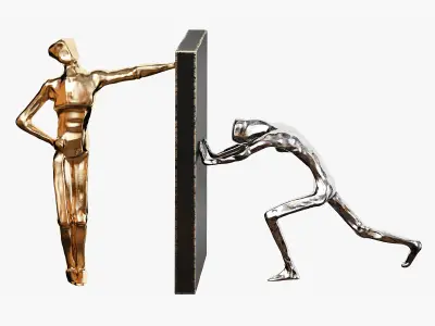 Metal art sculptures 01 3D model