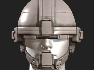Helmet military combat soldier armor scifi  Low-poly 3D model