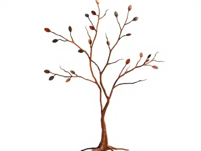 Artistic Tree Sculpture Model Pack Low-poly 3D model