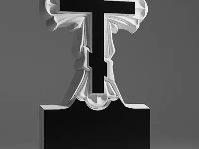 The Cross tombstone 3D Model 3D model