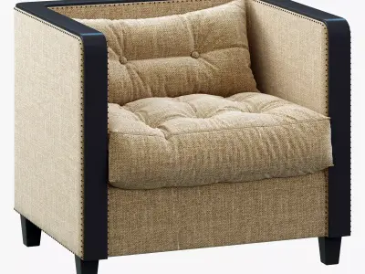 Restoration Hardware Shelter Arm Upholstered Chair 3D model