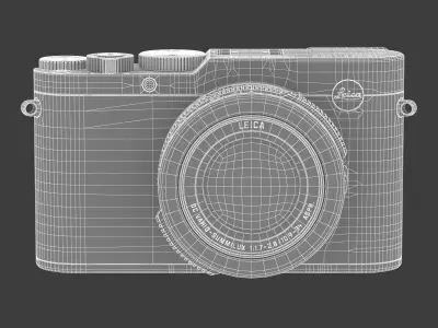 Leica D-Lux 8 Digital Camera PBR Texture 3D model