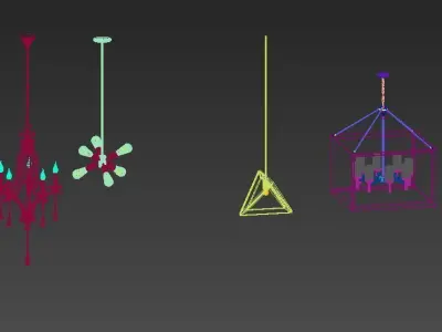 12 Modern Lamp 3D model