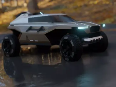 Monster rally 4x4 concept car design 3D model