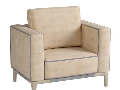  Scott armchair Low-poly 3D model