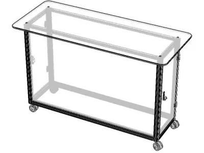 Aluminum Mobile Kitchen Station 3D model