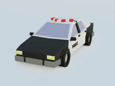 car collection low poly Free 3D model
