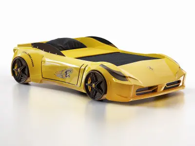 Racing Ferrari Car Bed Model for kids 3D model