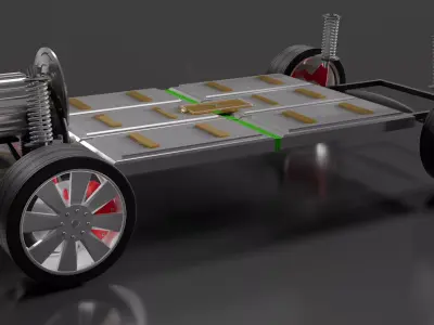 Electric Car Chassis 3D model