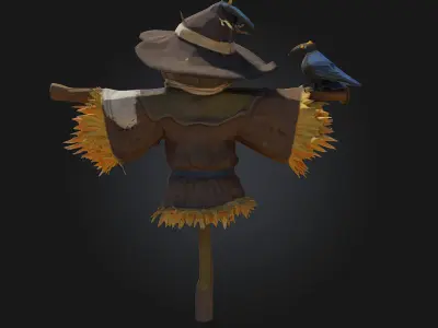 Scarecrow Sentinel  Guardian of the Harvest Fields 3D model